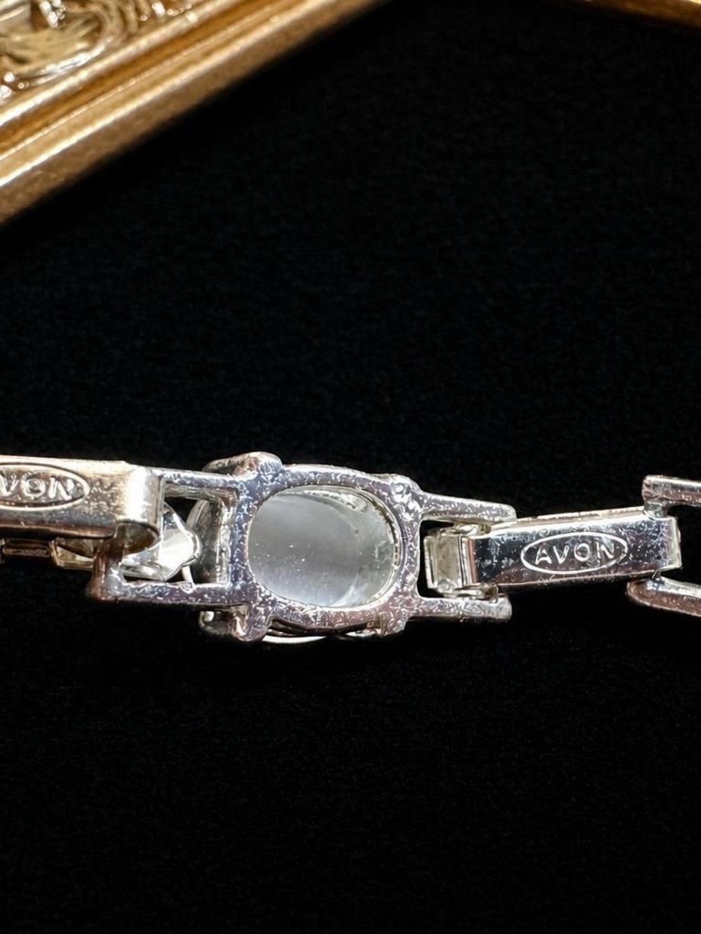 Avon Silver-Tone Moonstone Bracelet with extender
